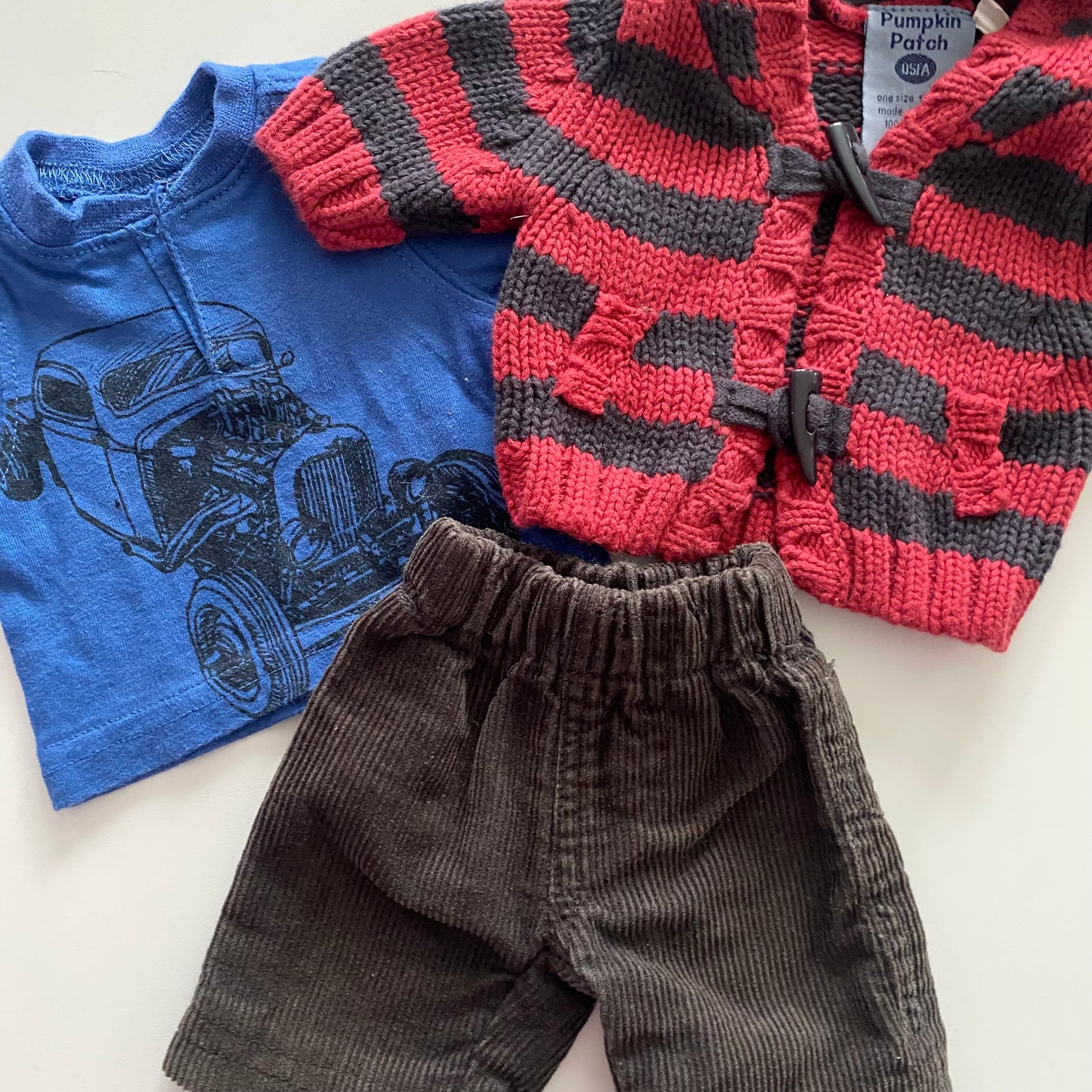 Vintage Pumpkin Patch Bear Outfit