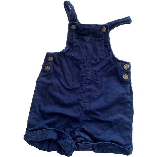 Navy Shortalls - Size 6-12M