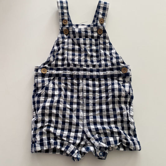 Gingham Shortalls - Size 6-12M
