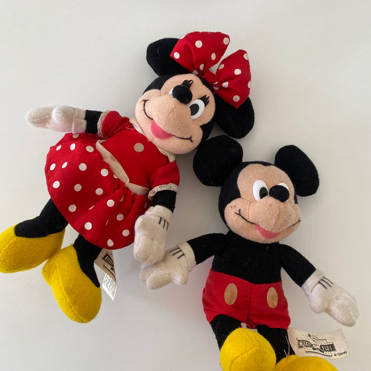 Vintage Minnie & Mickey Mouse Plush