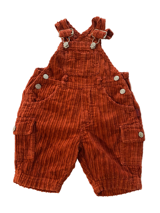 Vintage Pumpkin Patch Corduroy Overalls - Size 6-12M