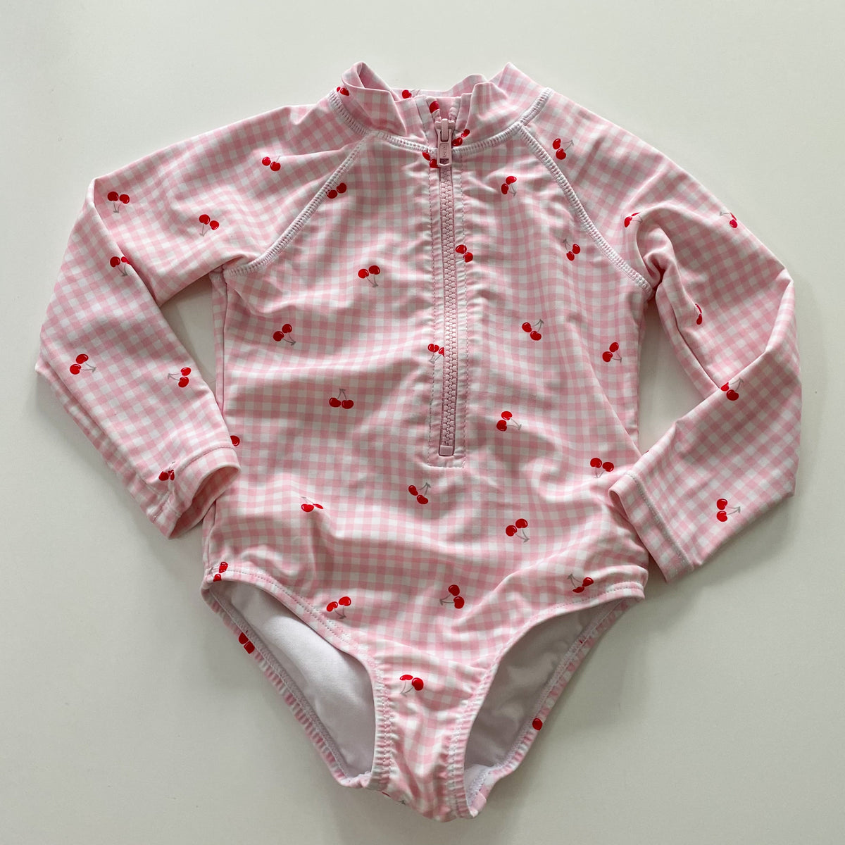 Cherry Gingham Swimsuit - Size 2