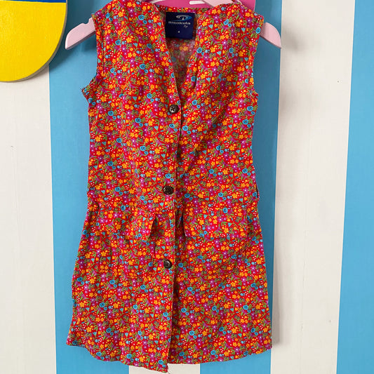 Vintage Floral Dress - Size 4