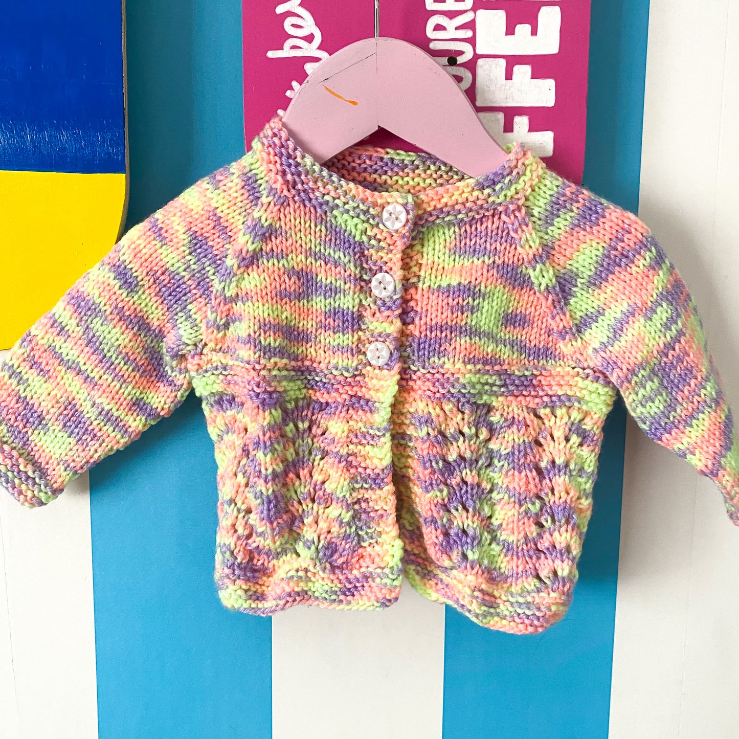 Handmade Knit Cardigan - Size 6M