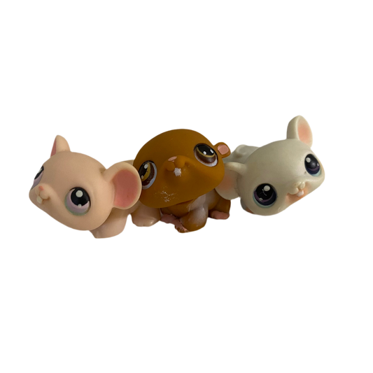 Littlest Pet Shop #103 Mouse #35 Hamster #309 Mouse