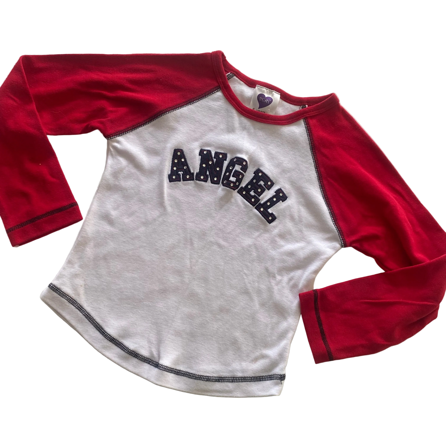 Y2K Angel Long Sleeve Top - Size 6