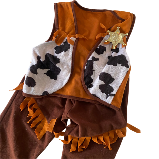 Cow Boy Costume - Size 2-5Y