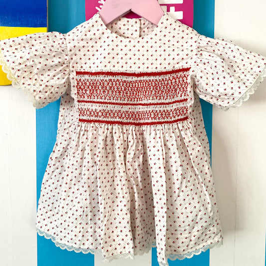Vintage Smocked Dress - Size 1