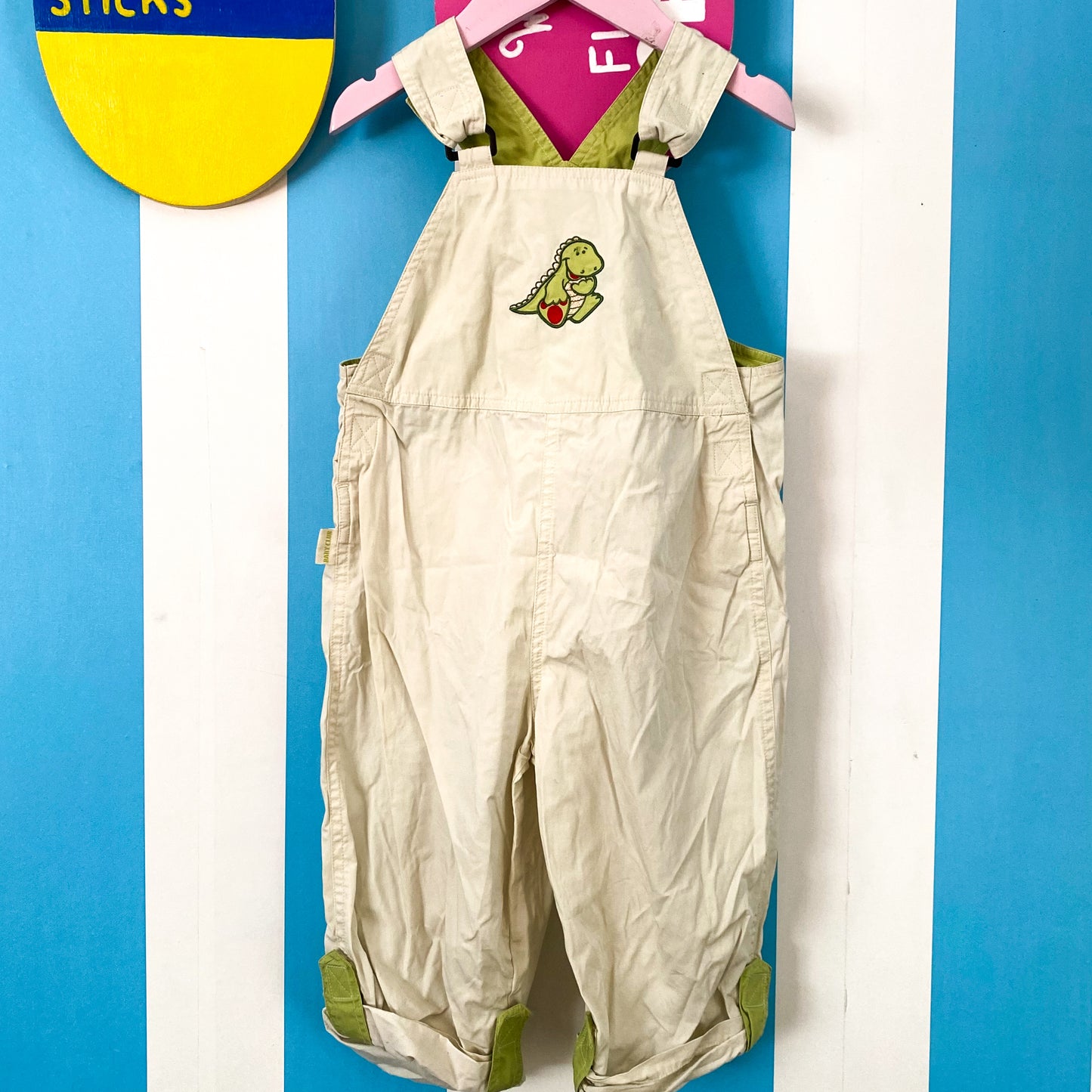 Y2K Target Dinosaur Overalls - Size 2