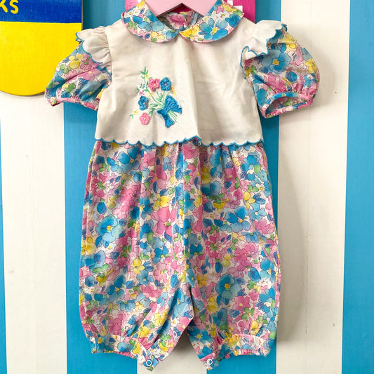 Vintage Target Floral Romper - Size 1