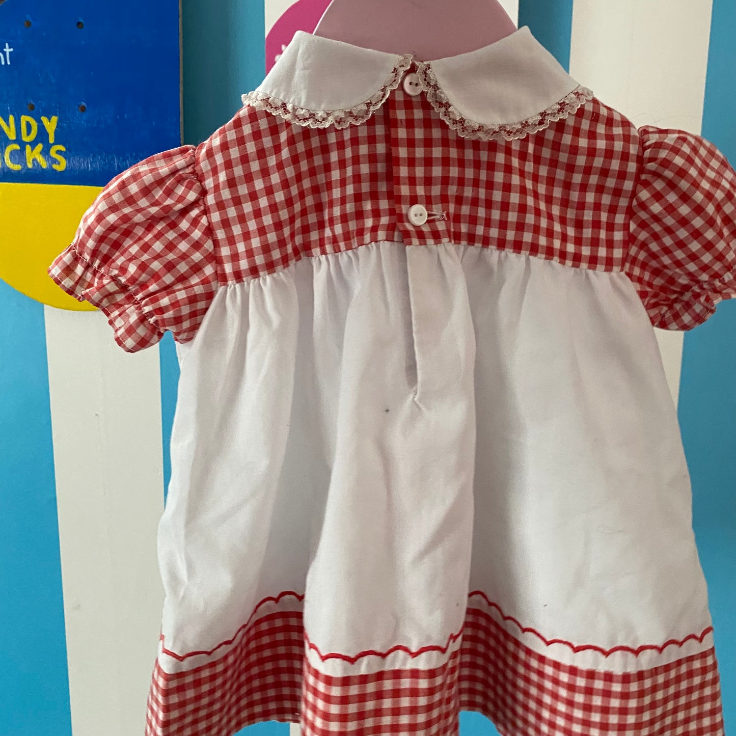 Vintage Gingham Dress - Size 6-12M