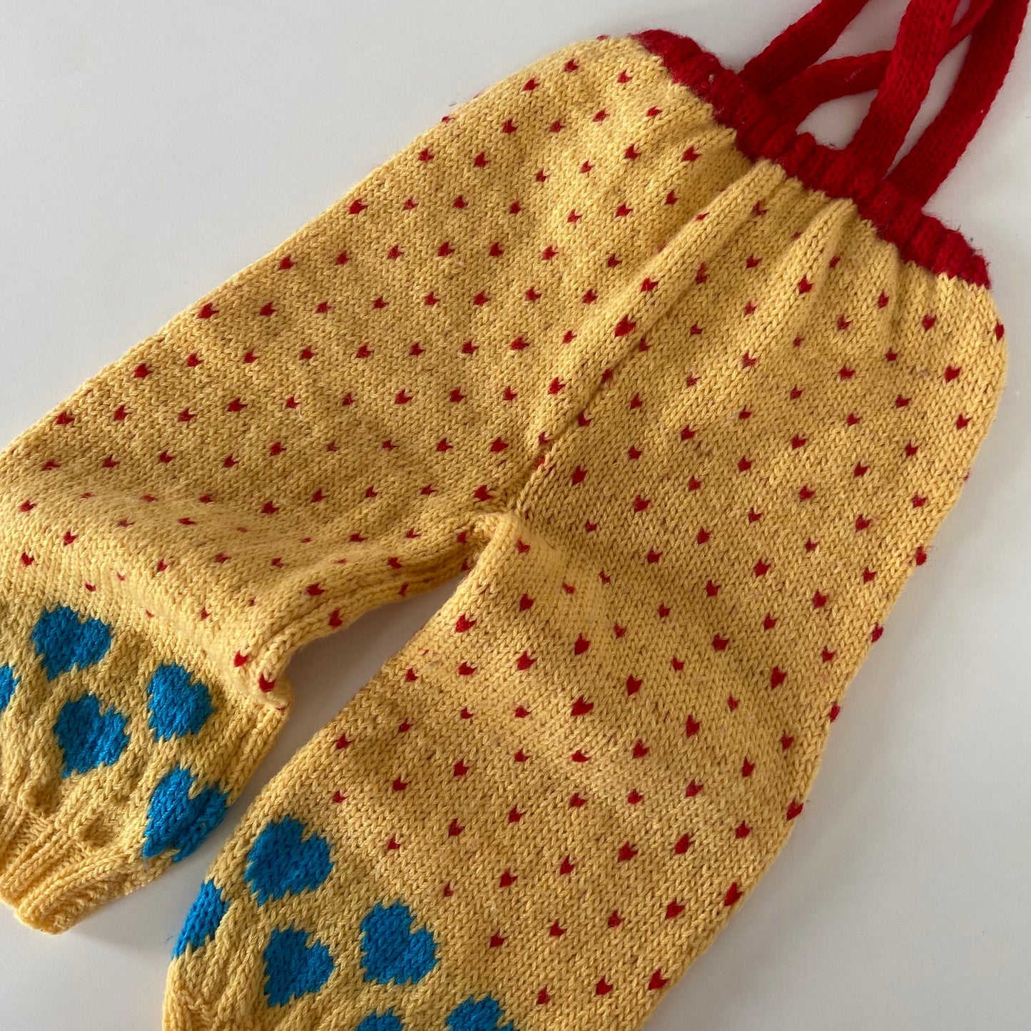 Handmade Knit Overall Pants - Size 1-2Y