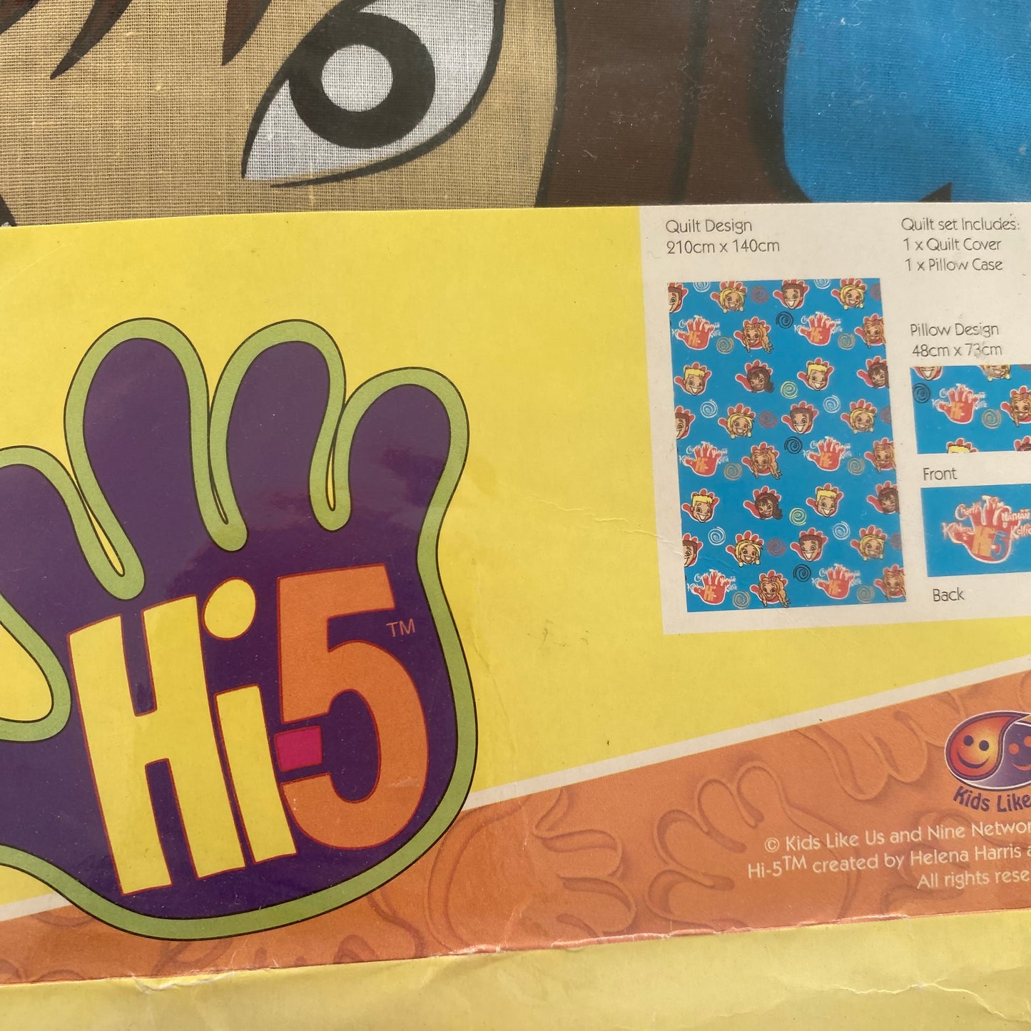 Vintage Hi5 Single Duvet & Pillowcase (NEW)