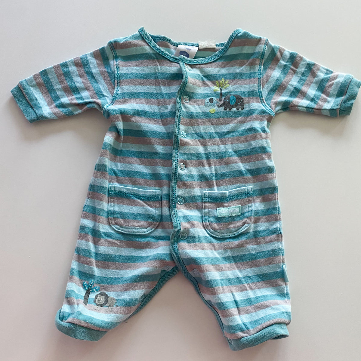 Vintage Pumpkin Patch Romper - Size NB
