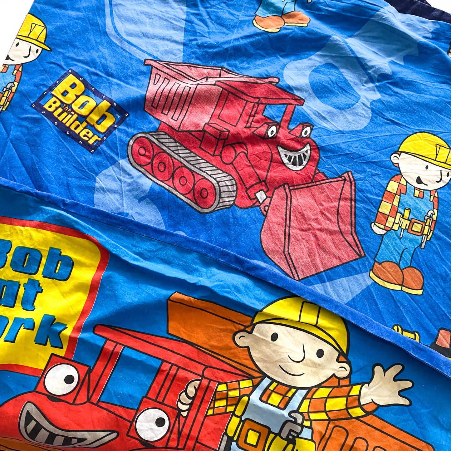 Vintage Bob The Builder Single Duvet Cover & Pillowcase