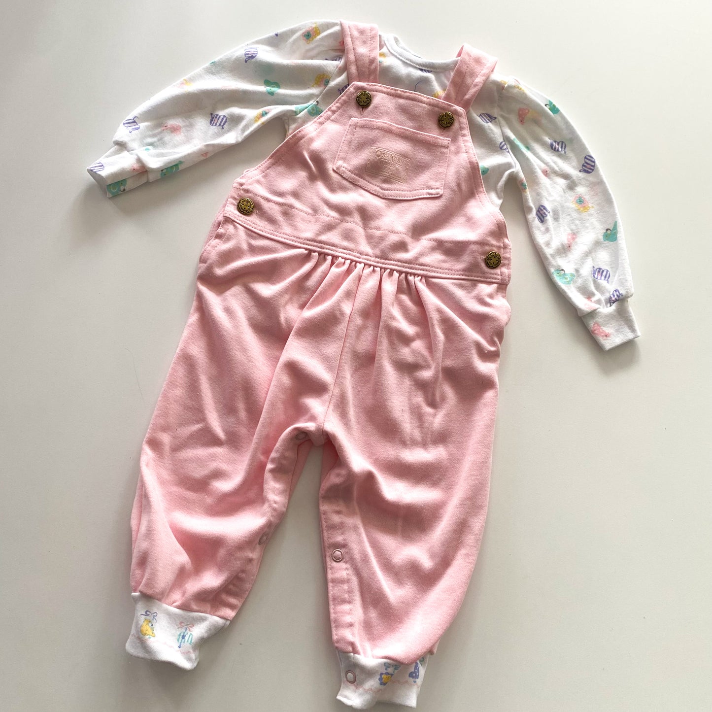 Vintage Oshkosh Overalls Set - Size 18M