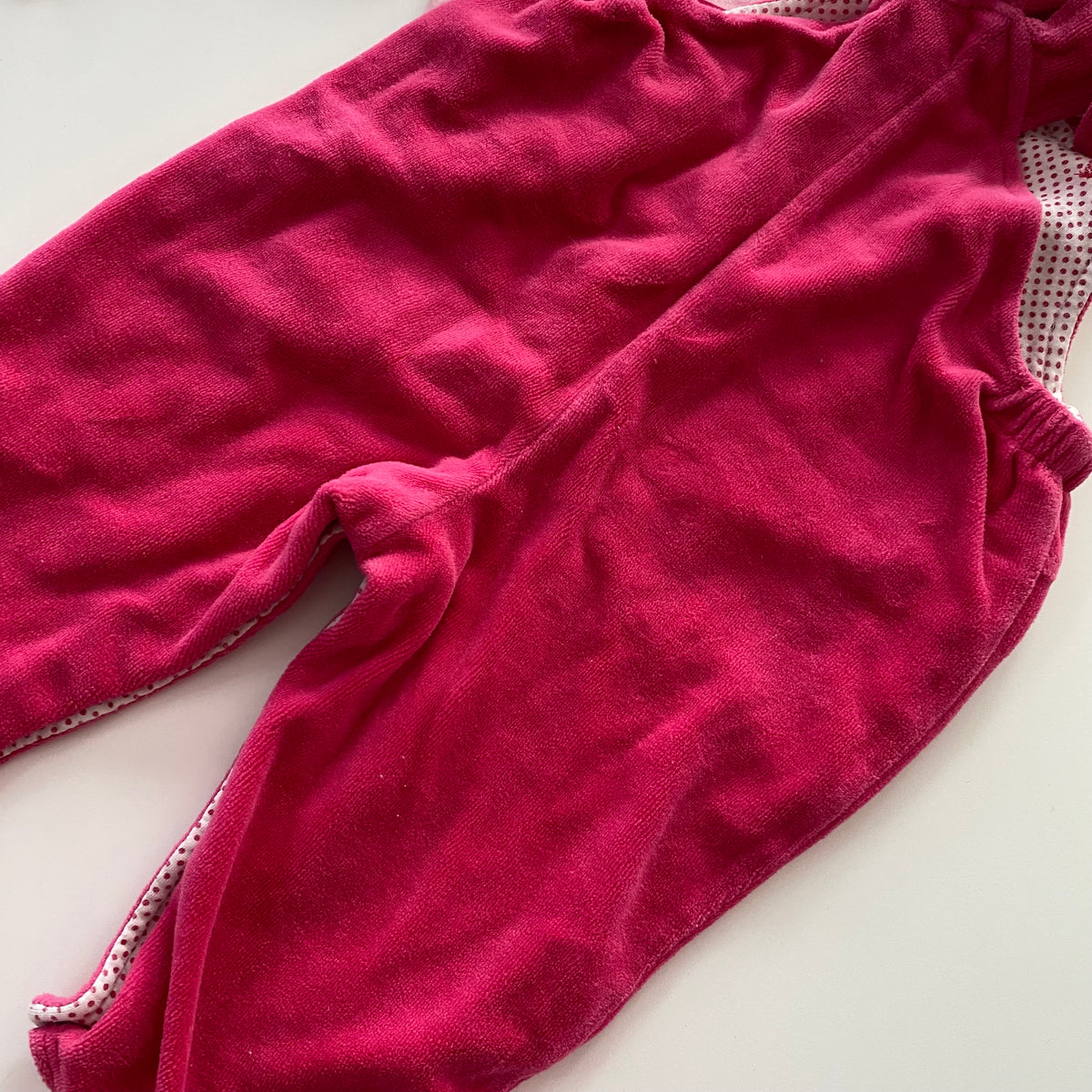 Vintage Pumpkin Patch Velour Overalls - Size 3-6M