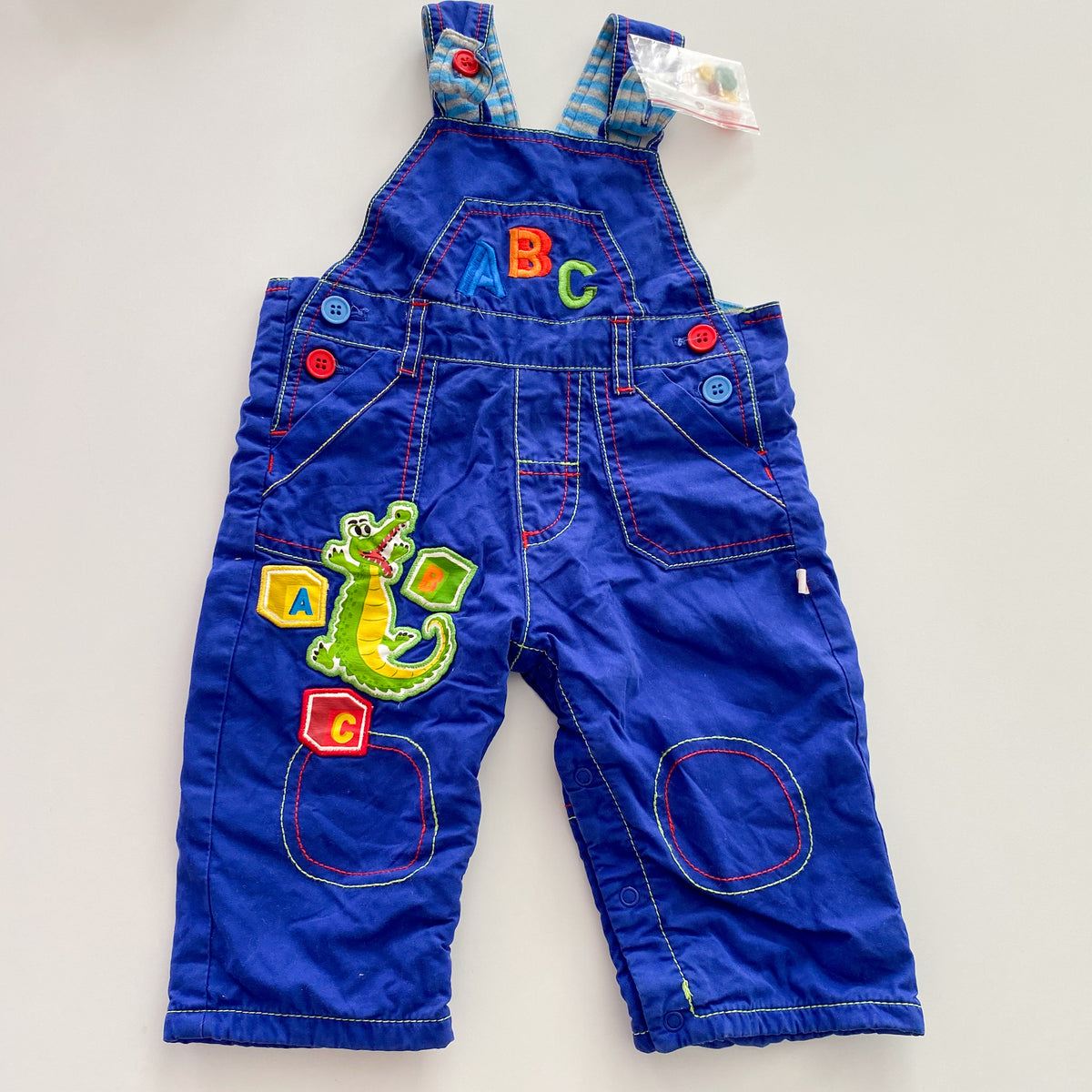 Vintage ABC Kids Overalls - Size 3M (FLAW)