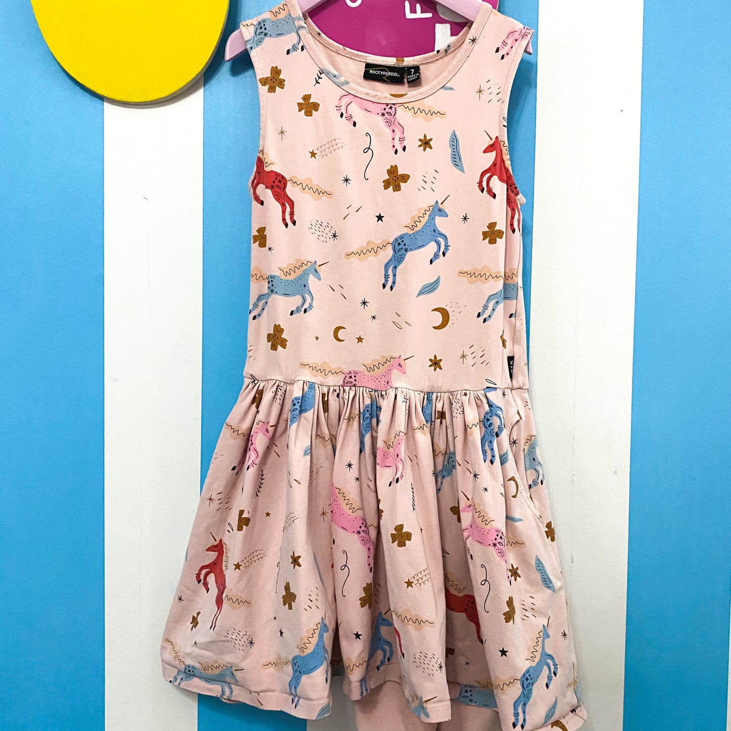 Rock Your Kid Unicorn Dress - Size 7