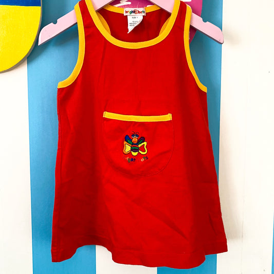 Vintage Bright Bots Dress - Size 1