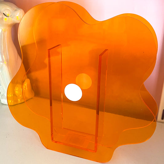 Orange Flower Perspex Vase