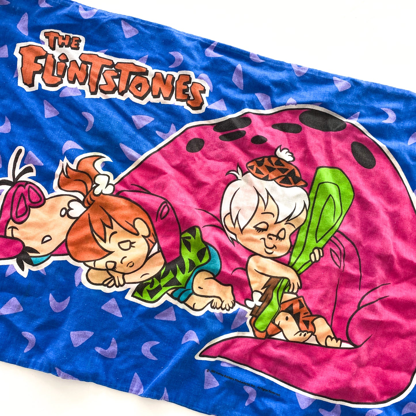 Vintage The Flintstones Pillowcase