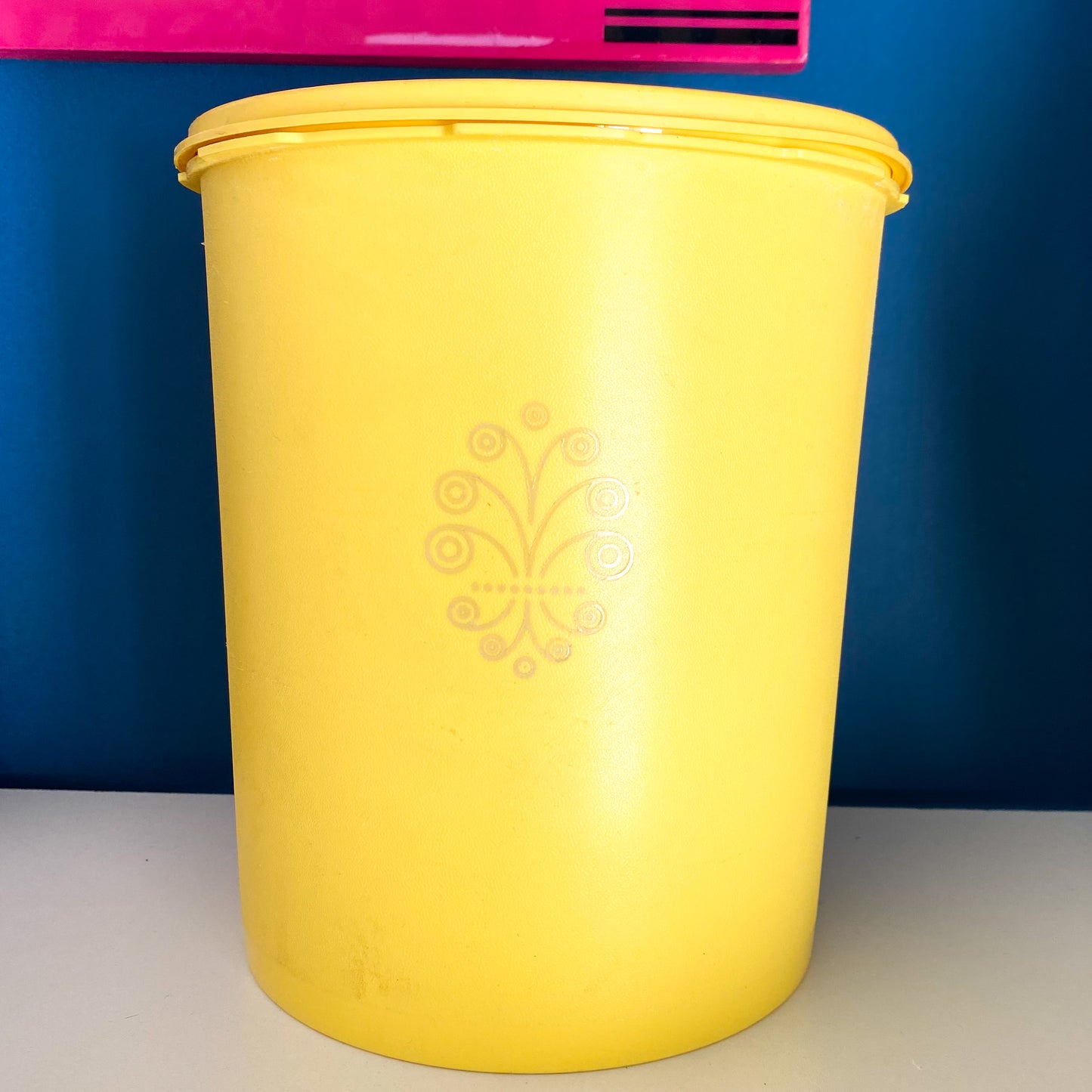 Vintage Large Yellow Tupperware Container