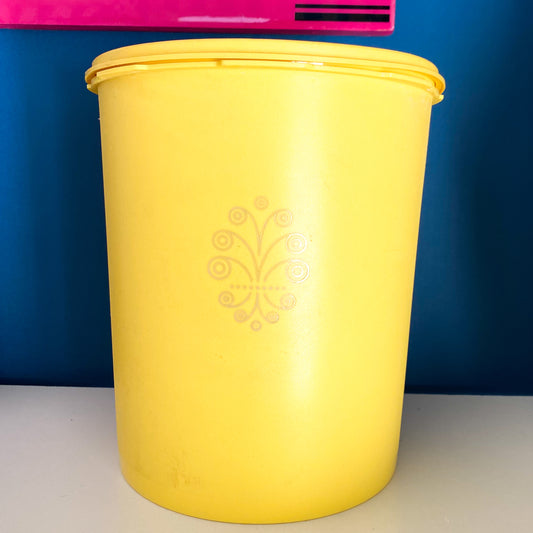 Vintage Large Yellow Tupperware Container