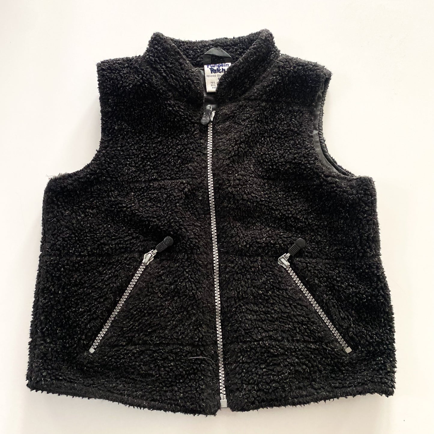 Vintage Pumpkin Patch Sherpa Vest - Size 6