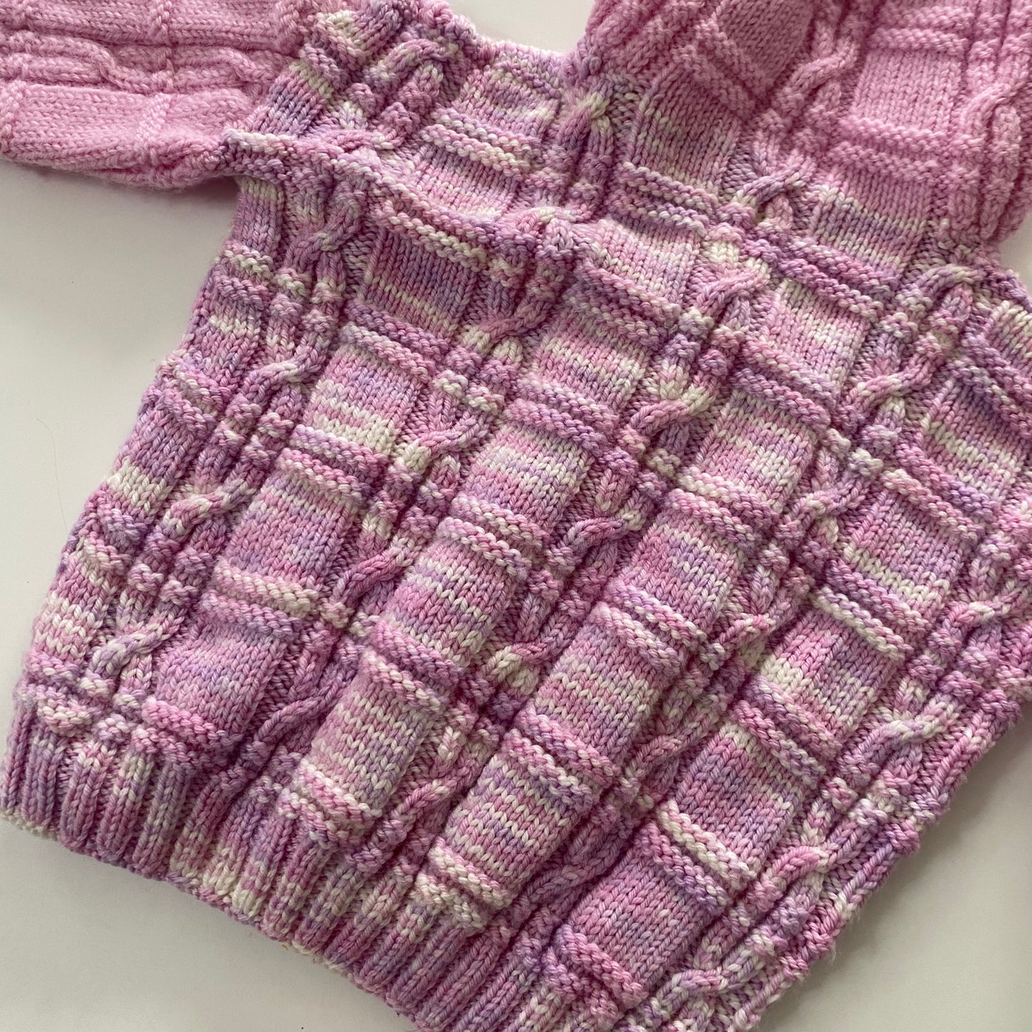 Handmade Cable Knit Cardigan - Size 4