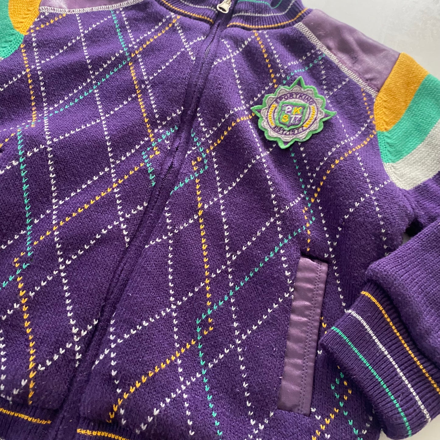 Vintage Sports King Reversible Bomber Jacket - Size 7