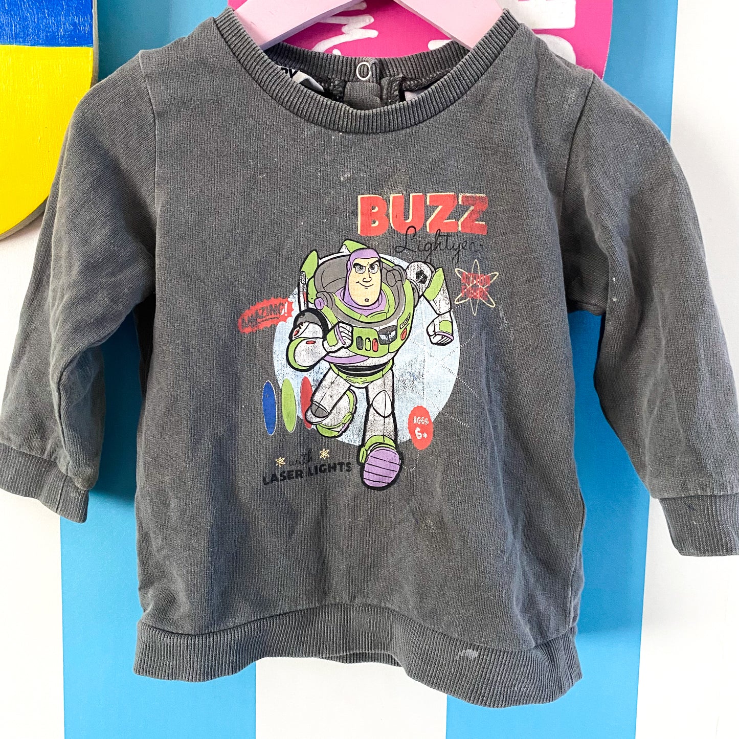 Cotton On Baby Disney Toy Story Buzz Light Year Jumper - Size 6-12M
