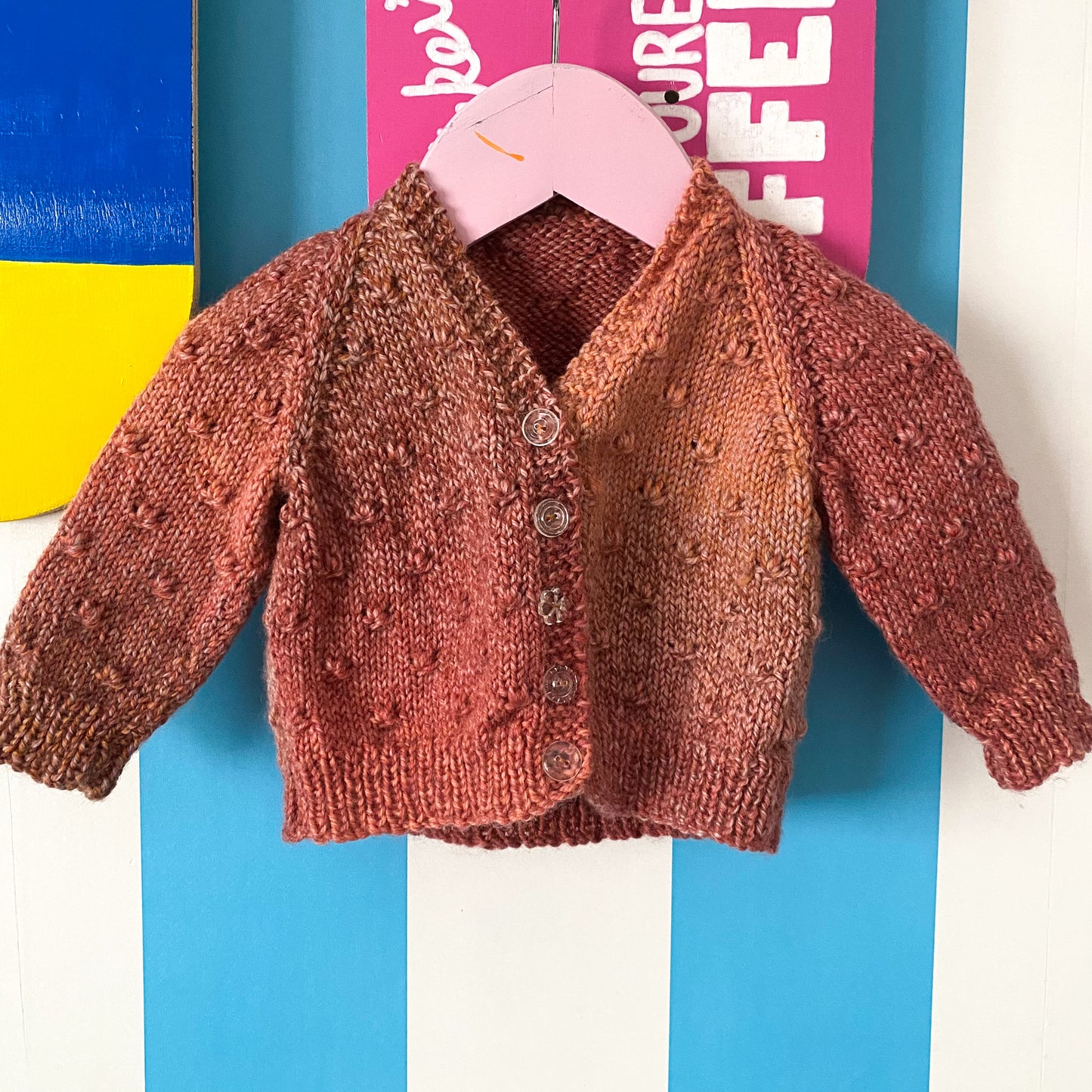 Handmade Knit Cardigan - Size 6M