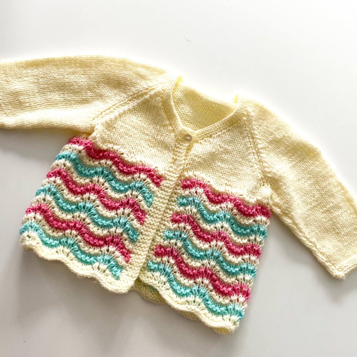 Handmade Knit Cardigan - Size 6-12M