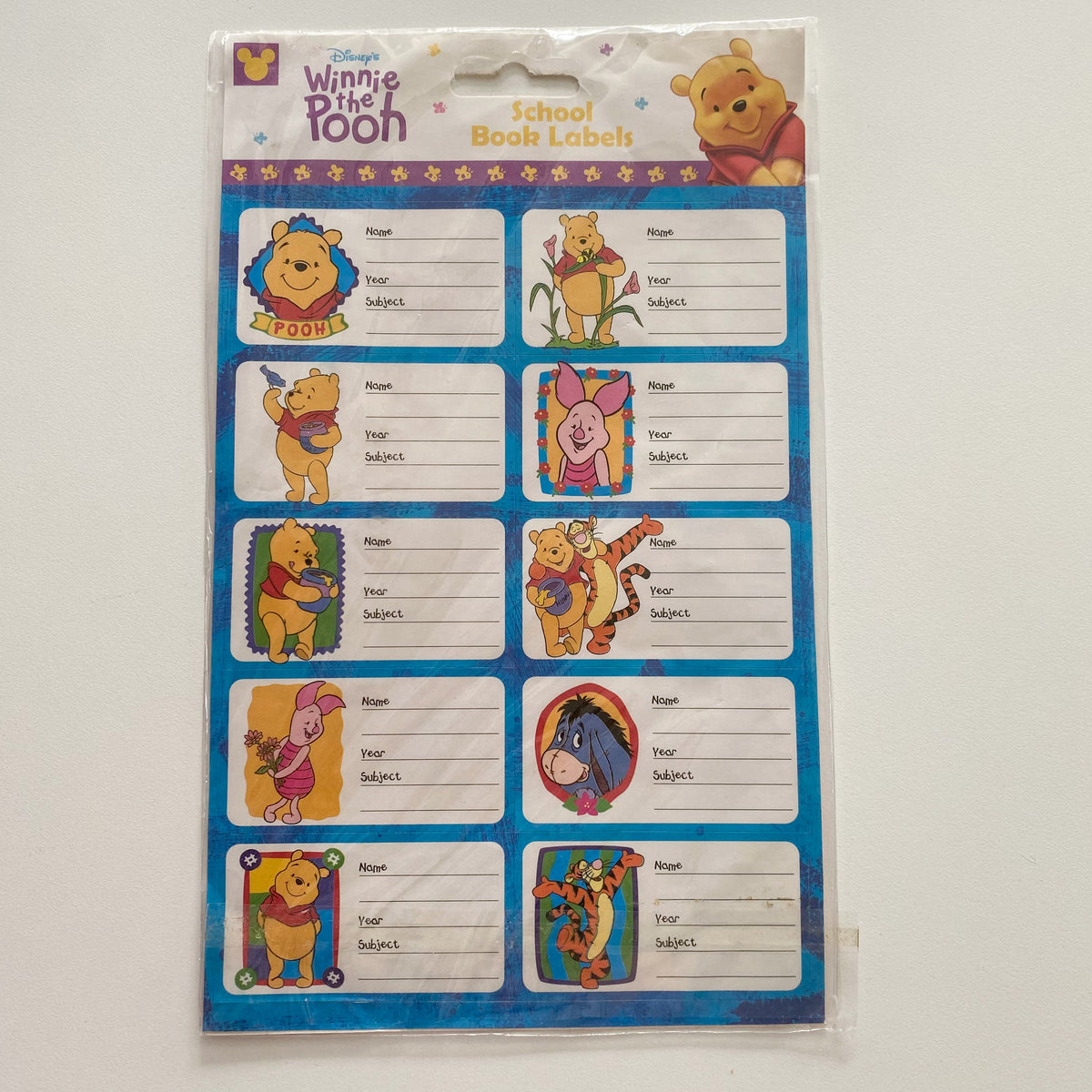 Vintage Disney Winnie The Pooh School Book Stickers