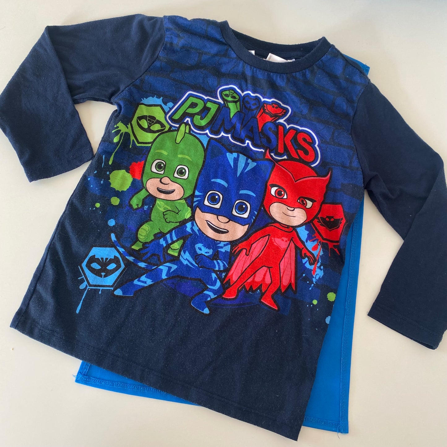 PJ Masks Long Sleeve Top & Cape - Size 3