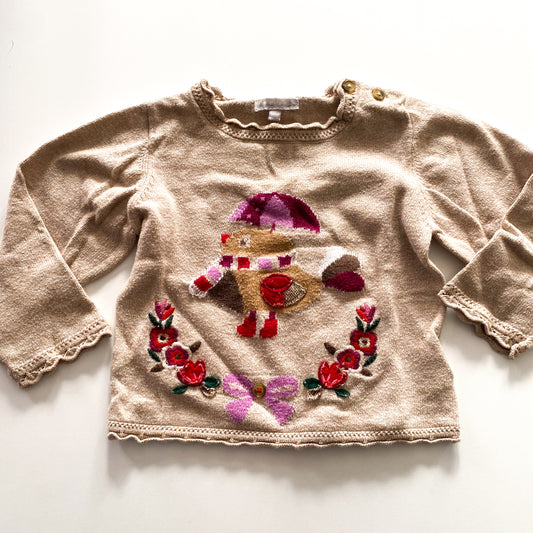 Embroidered Jumper - Size 12M