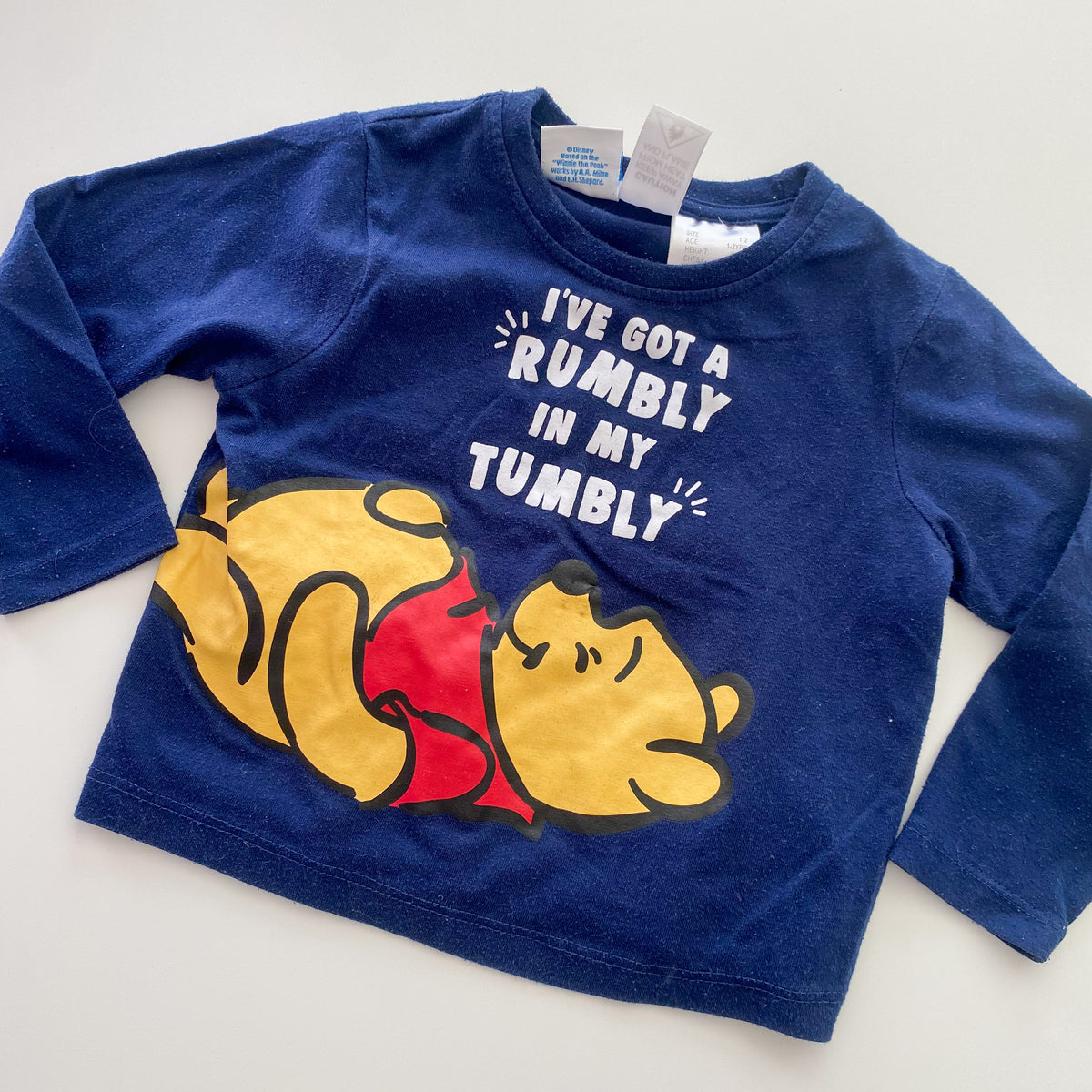 Disney Winnie The Pooh Long Sleeve Top - Size 1-2Y