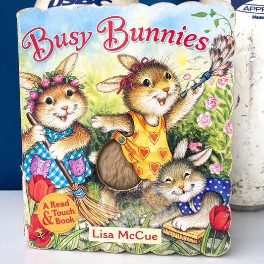 Vintage Busy Bunnies Touch & Feel Board Book