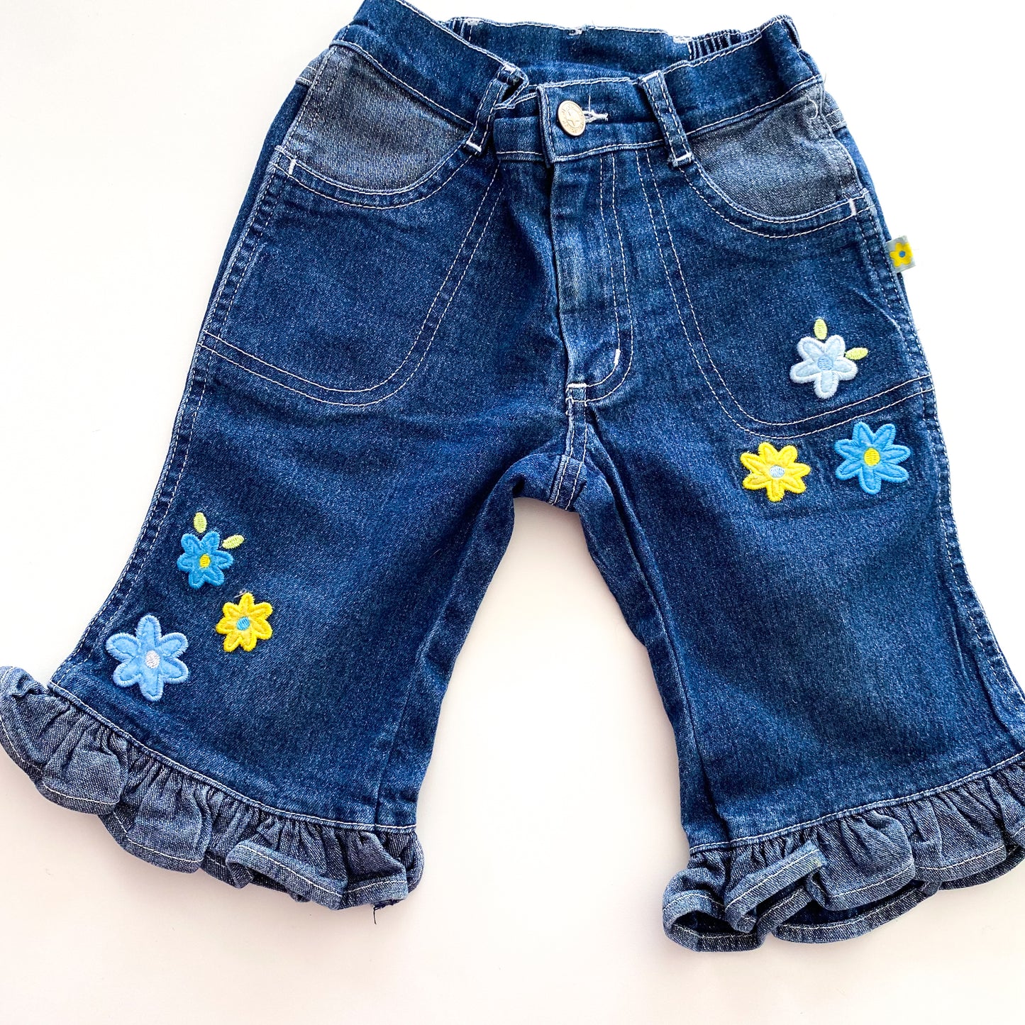 Vintage JK Kids Ruffle Hem Jeans - Size 2
