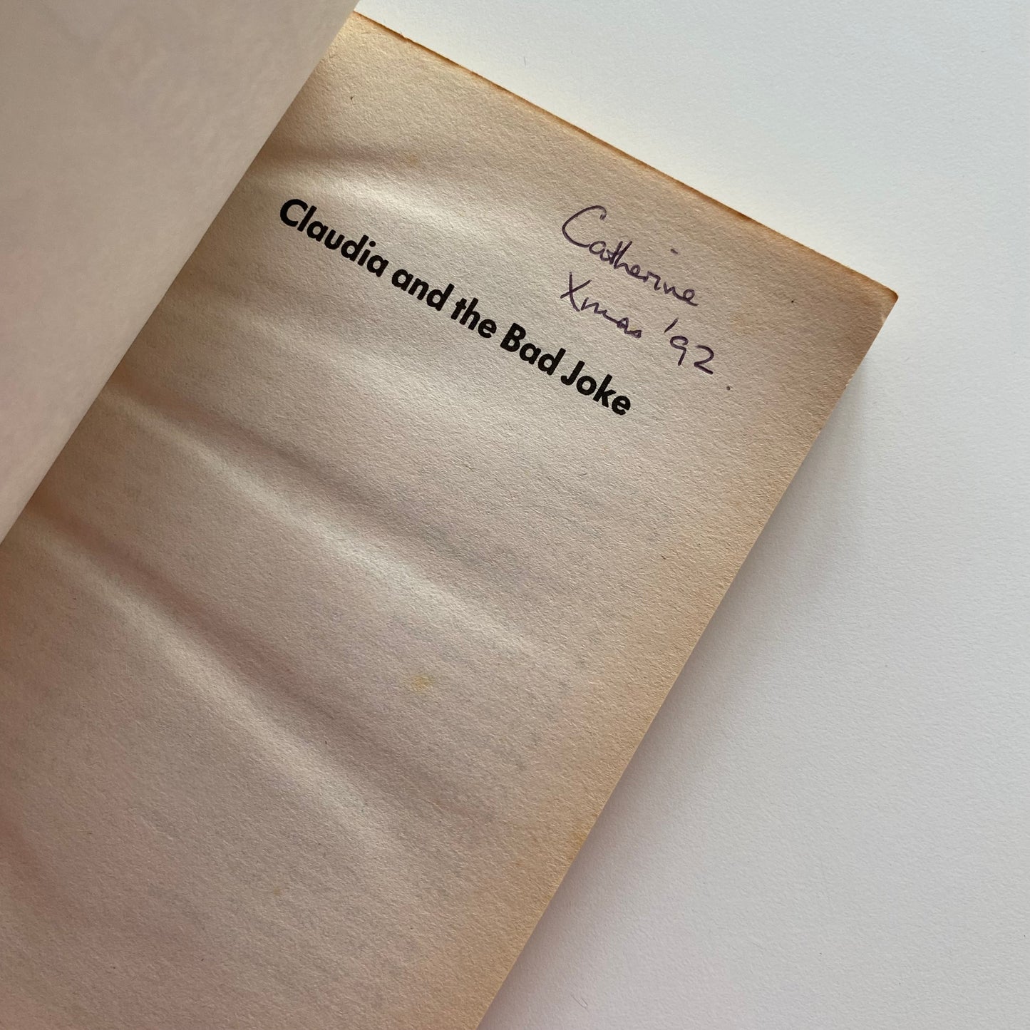 Vintage The Babysitters Club Claudia & The Bad Joke Chapter Book