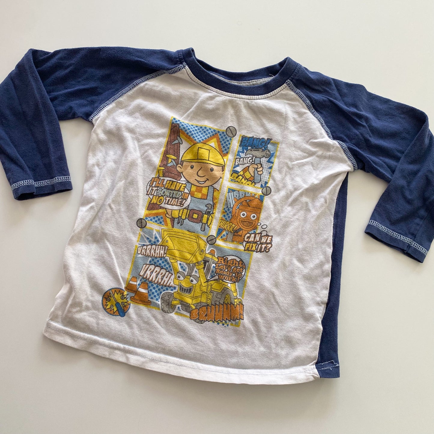 Bob The Builder Long Sleeve Top - Size 3-4Y