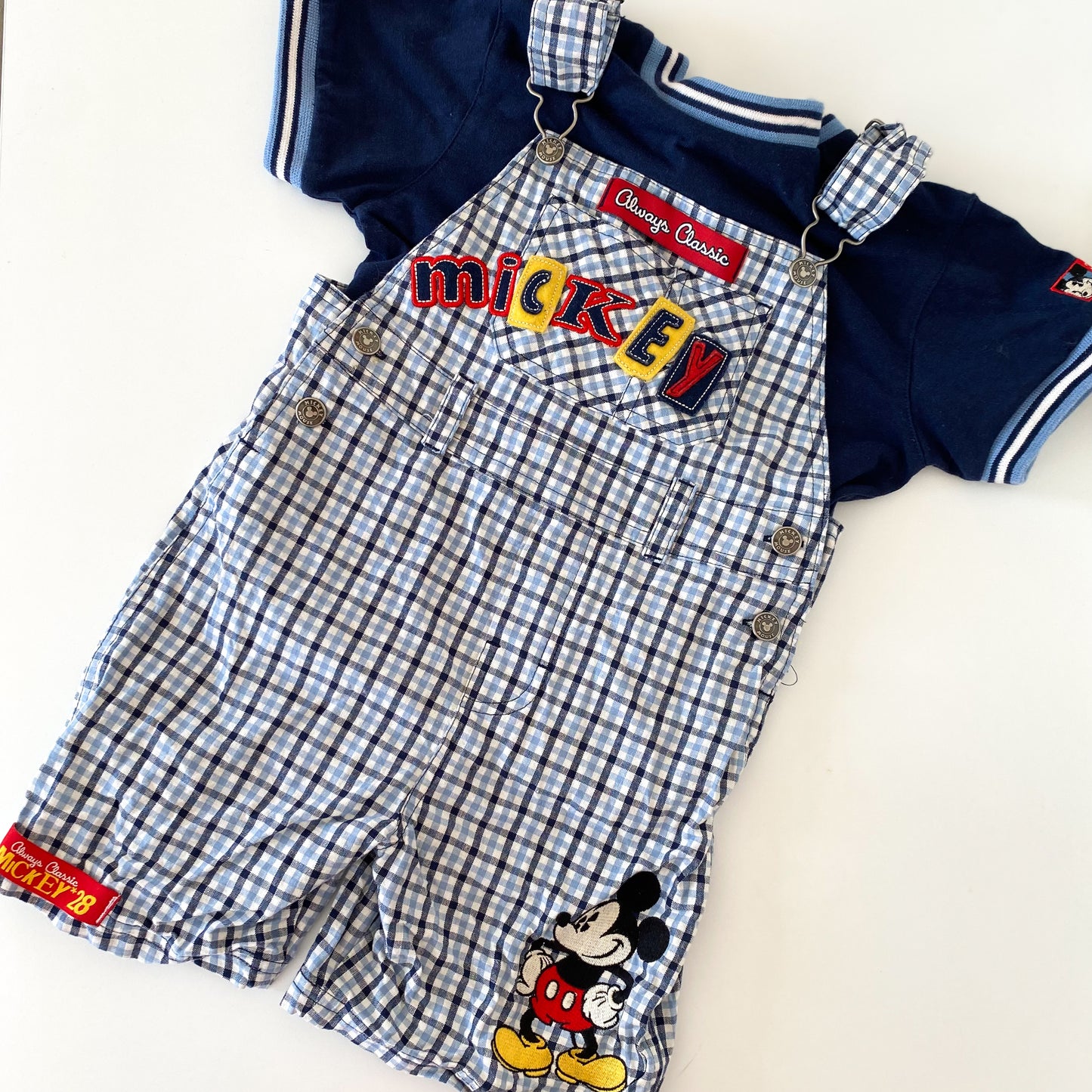 Disney Mickey Mouse Shortalls & Top - Size 3