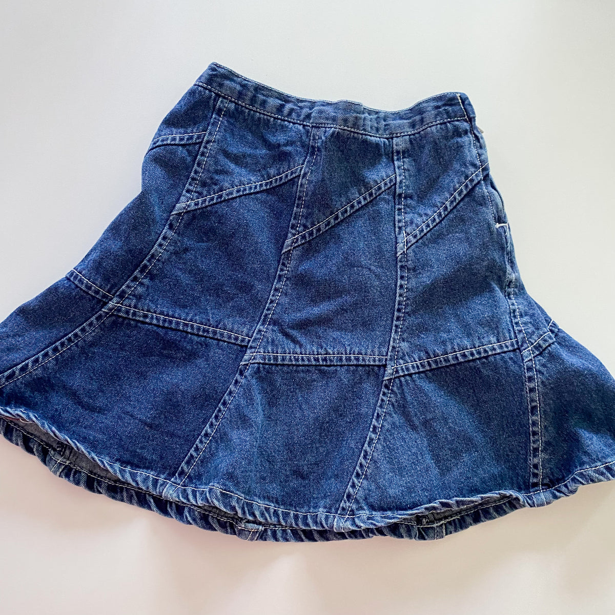 Vintage Little Monkeys Denim Skirt - Size 2
