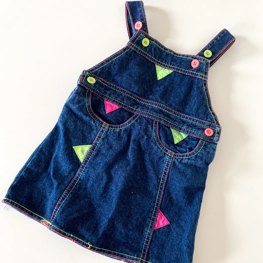 Vintage Chuckles Pinafore Dress - Size 2