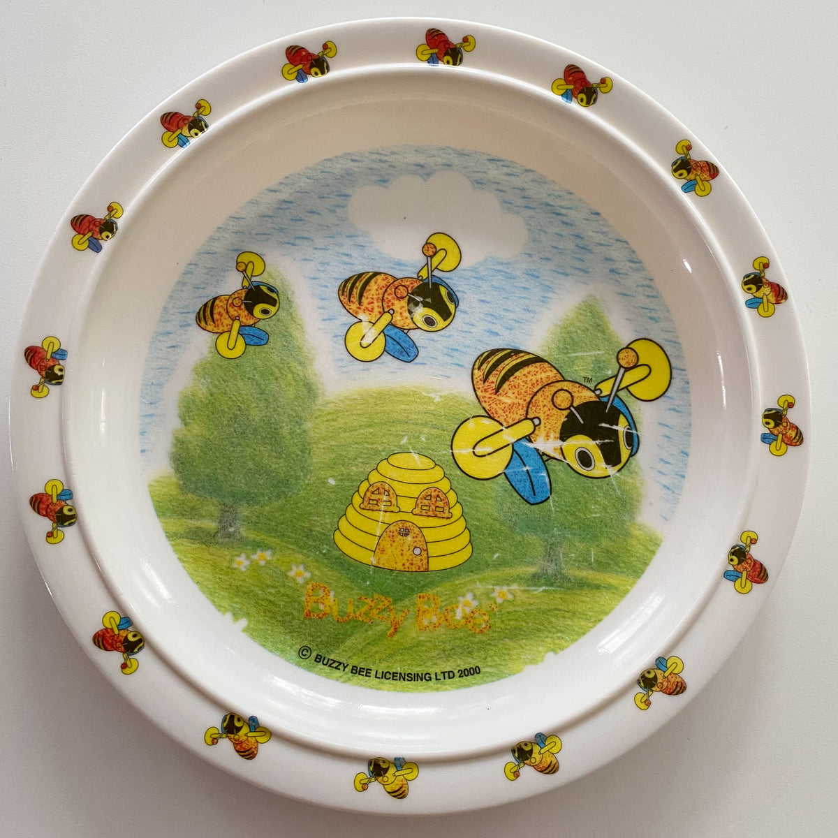Vintage Buzzy Bee Melamine Plate