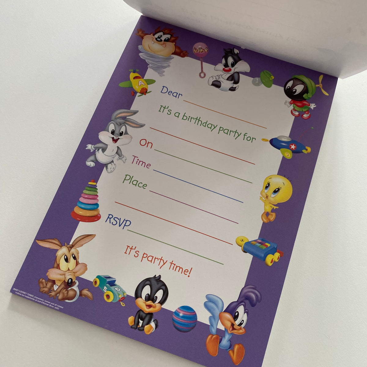 Vintage Loony Tunes Party Invitations