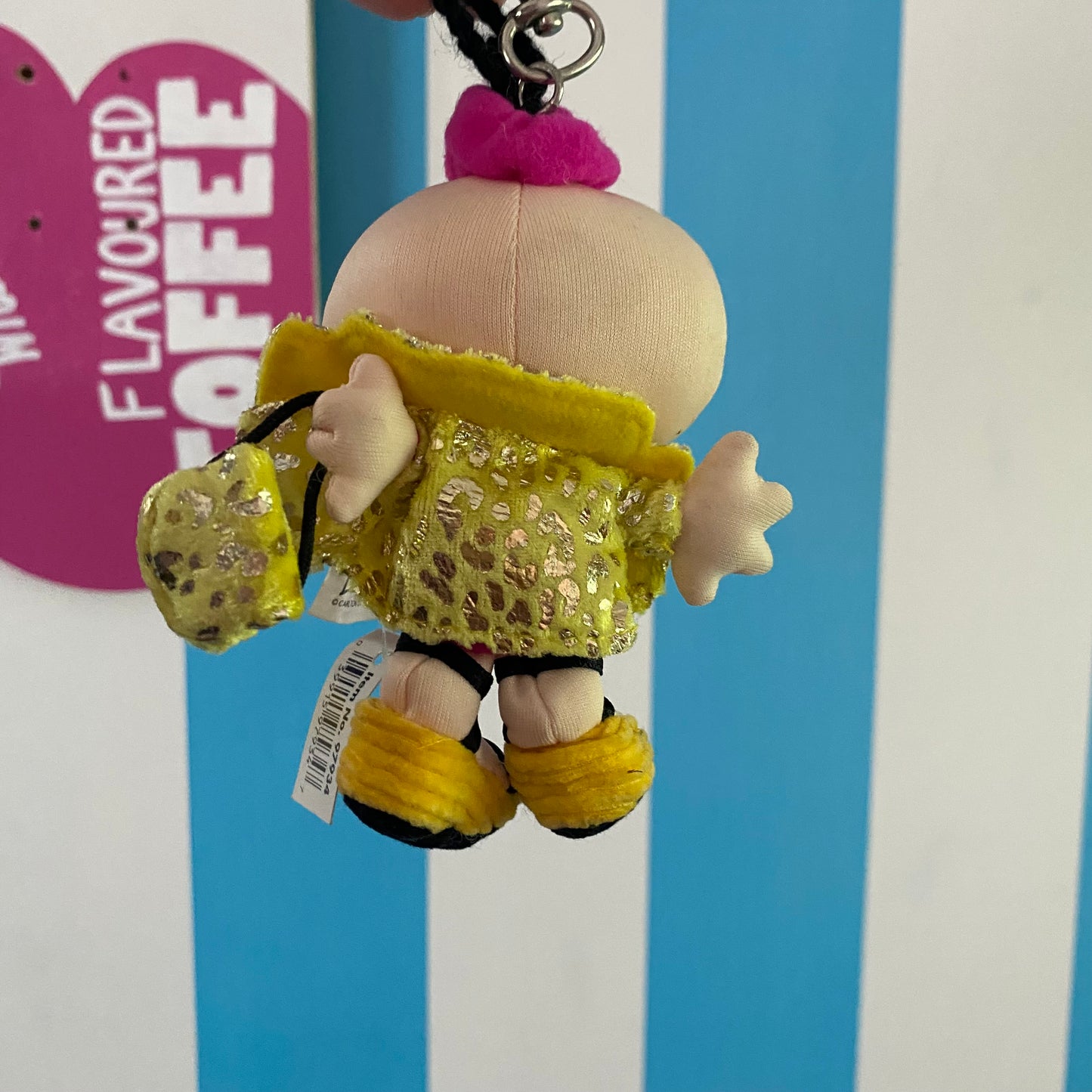 Y2K Russ Berrie Bubblegum Bods "Dancing Queen" Plush Keychain