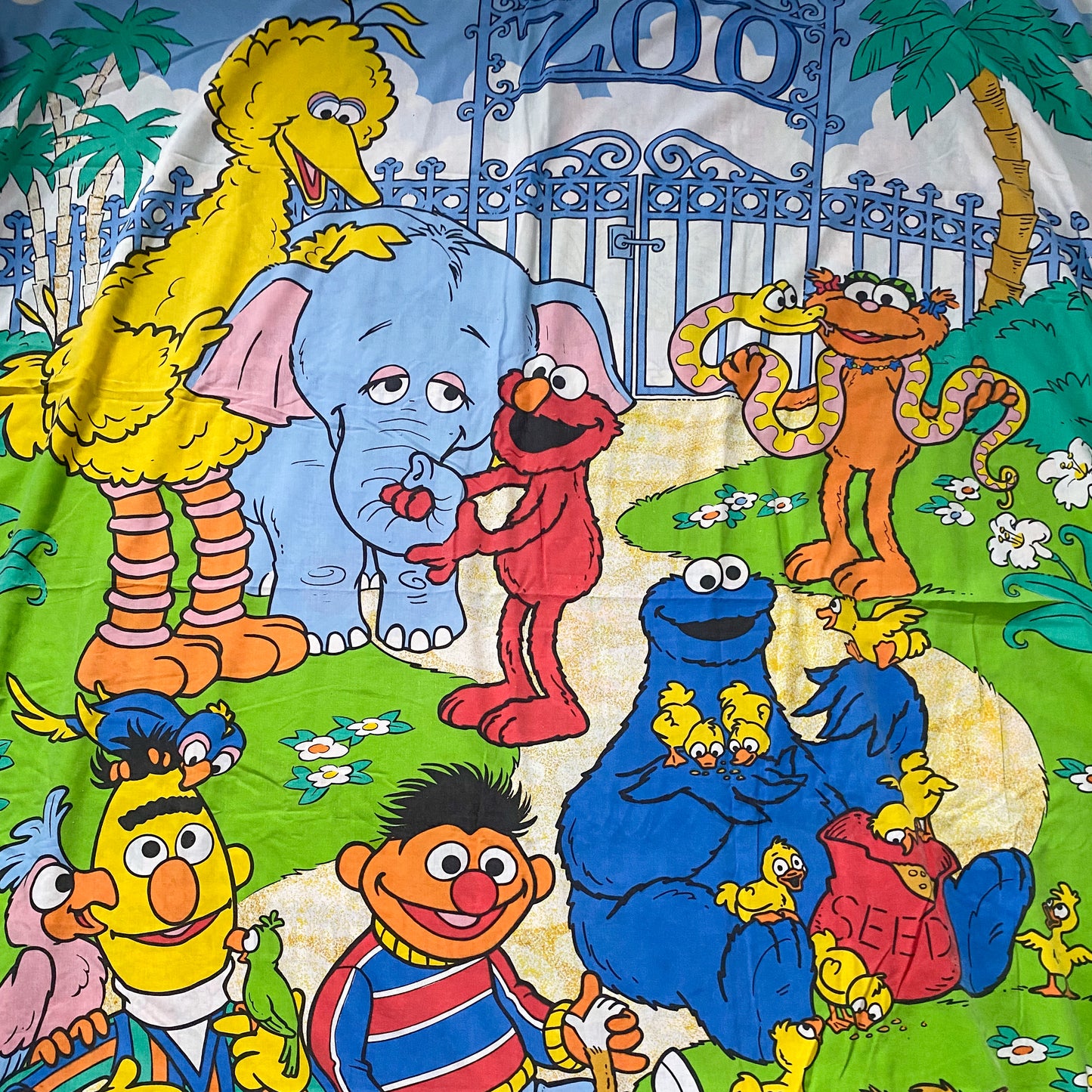 Vintage Sesame Street Reversible Single Duvet Cover