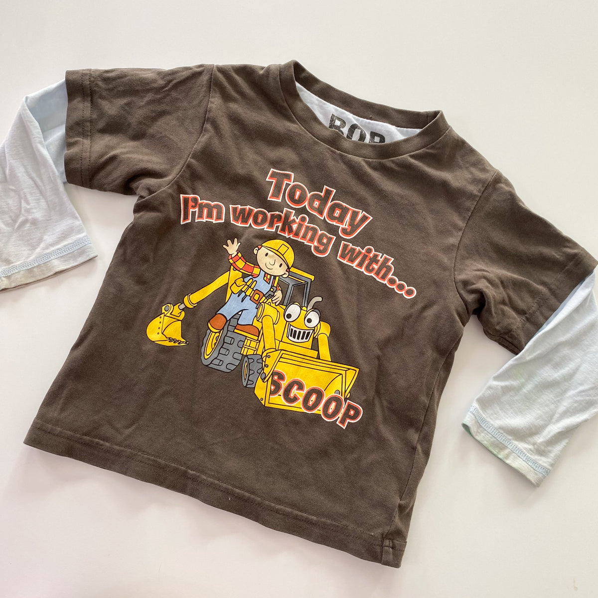 Bob The Builder Reversible Long Sleeve Top - Size 2-3Y